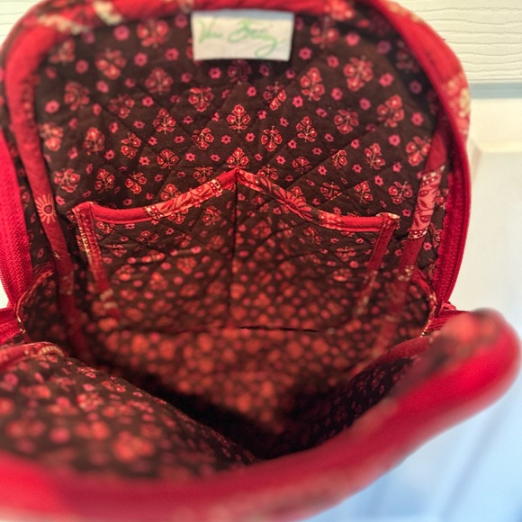 Vera Bradley Red Paisley Small Backpack - Picture 3 of 3
